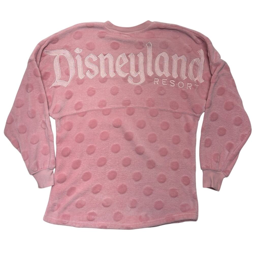 Disneyland Resort Spirit Jersey Womens Small Piglet Pink Plush Velour Polka Dot
